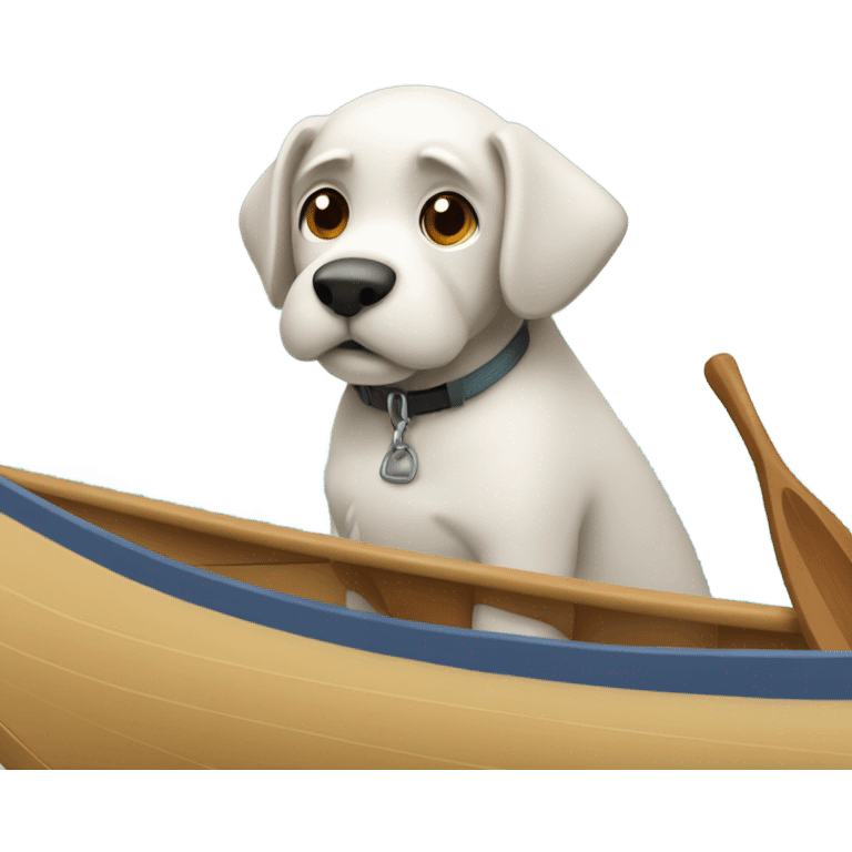 Dog in a canoe emoji