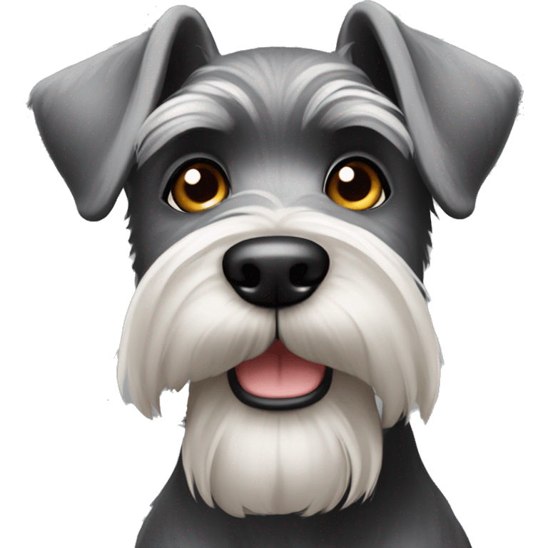 Schnauzer with sharp ears emoji