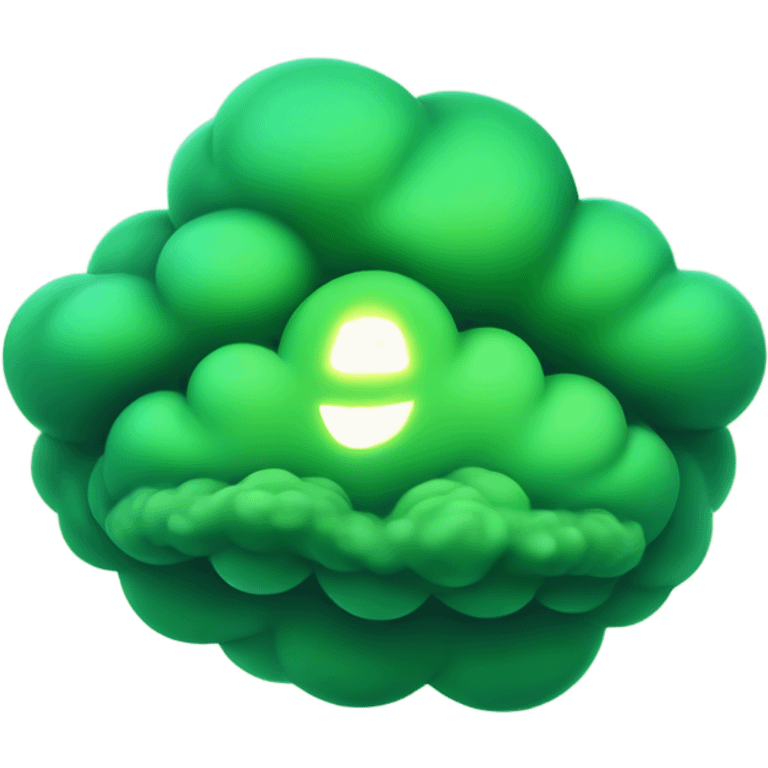 A thick, swirling green cloud with an ominous glow, releasing toxic fumes emoji