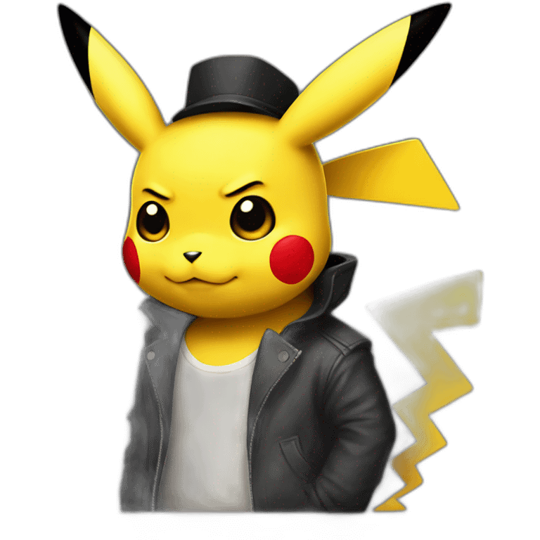 Gangster Pikachu emoji