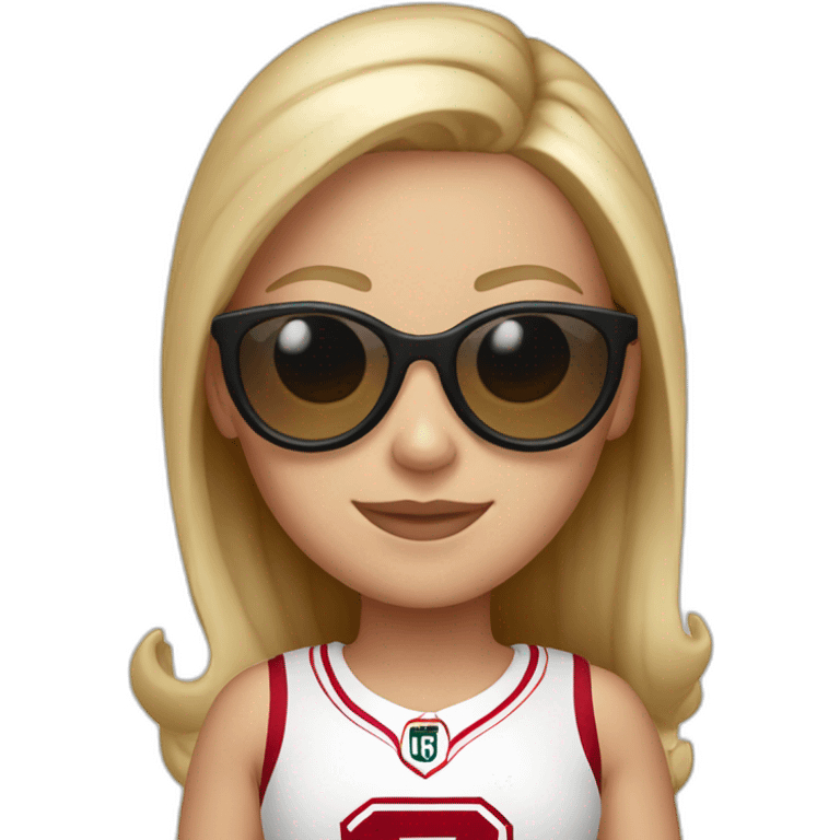 White Girl With 49ers Sunglasses emoji