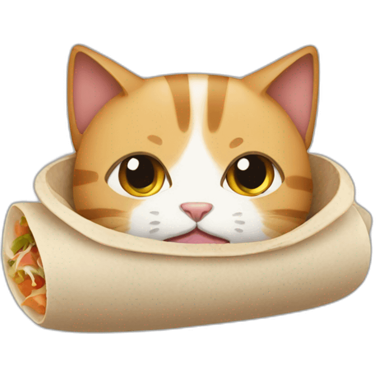 Cat burrito emoji