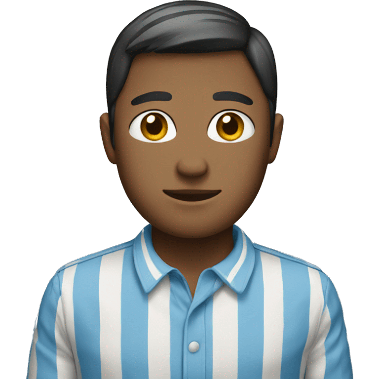 Blue and white striped shirt  emoji