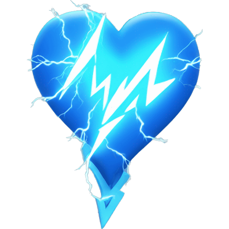 blue heart lightning emoji