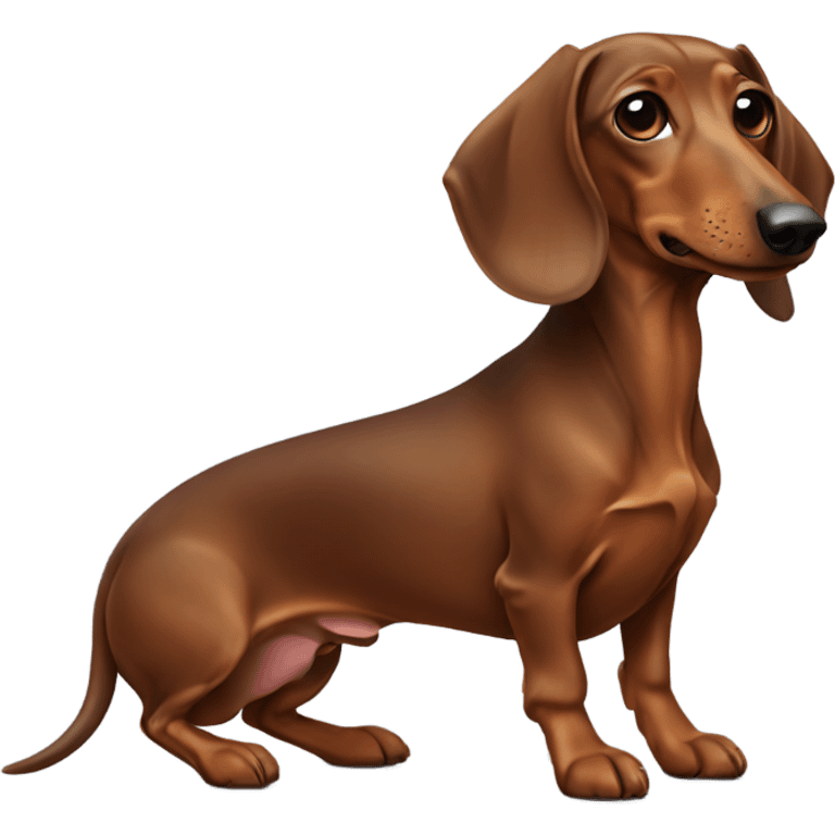  Very skinny brown dachshund  emoji