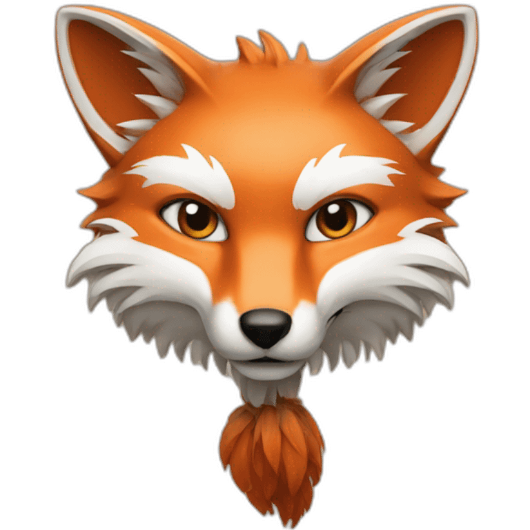 fox with fan of 9 tails at back emoji