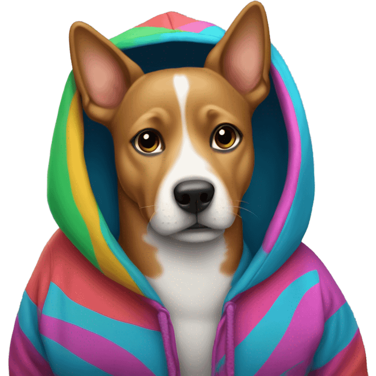 dog wearing a hoodie emoji