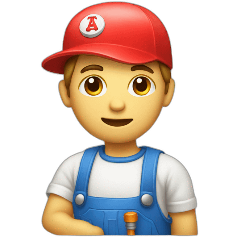 plumber with red baseball emoji