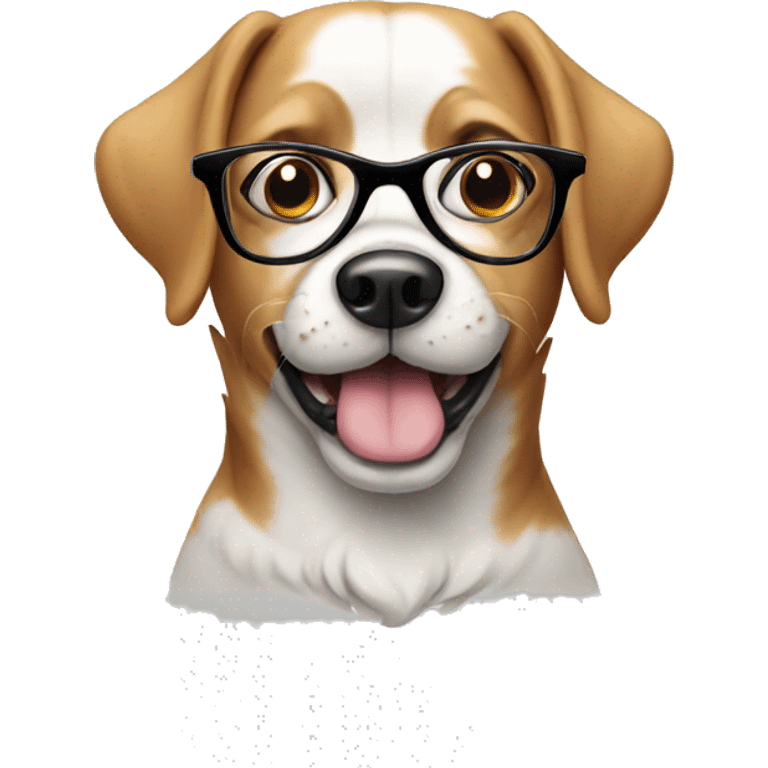 dog wearing glasses emoji