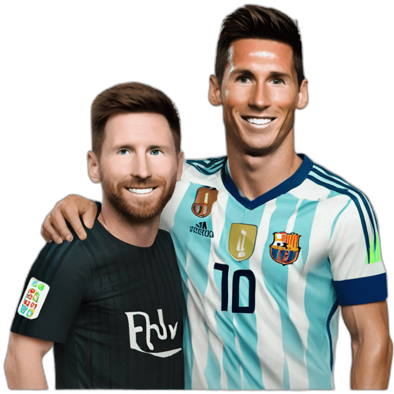 Cristiano avec messi emoji