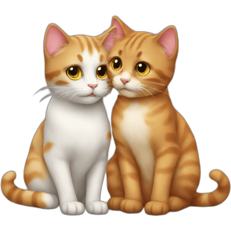 Cats in love  emoji