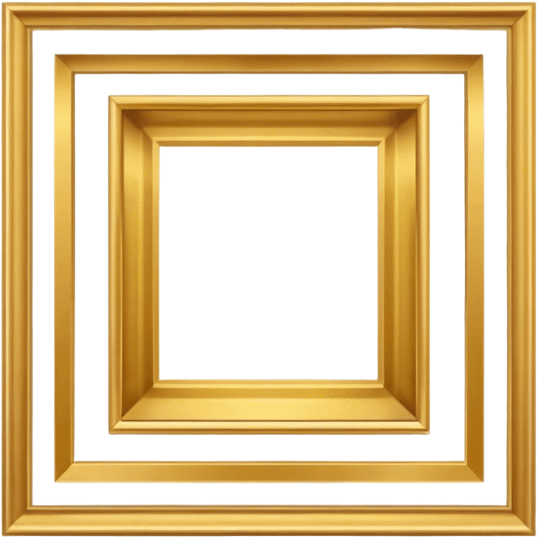 empty Square gold frame emoji