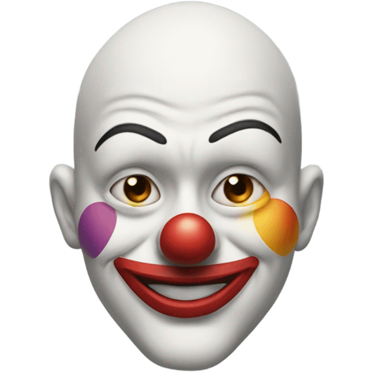 Facing taking off clown mask emoji