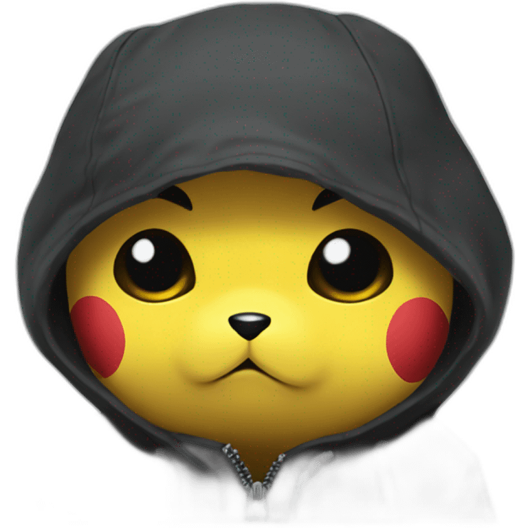 Pikachu noir triste emoji