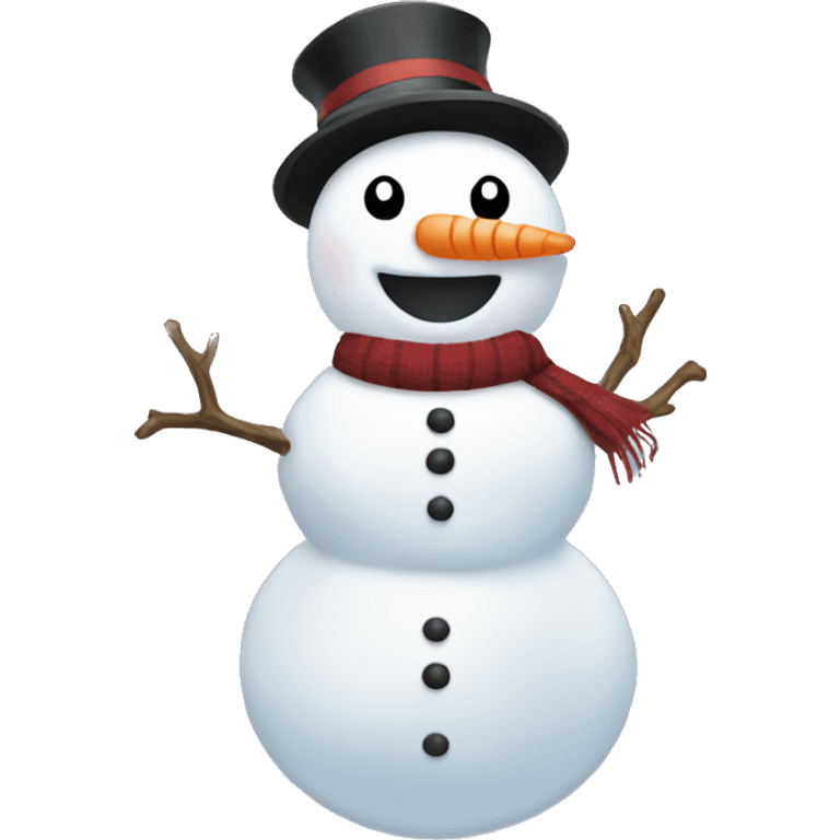 snowman with snowflakes emoji