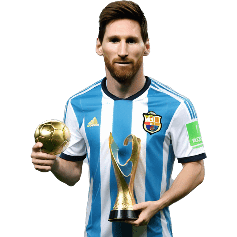 leonel messi levantando la copa mundial emoji