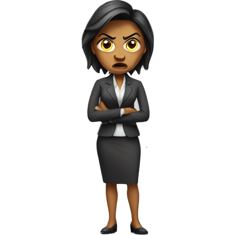 a angry business woman  emoji