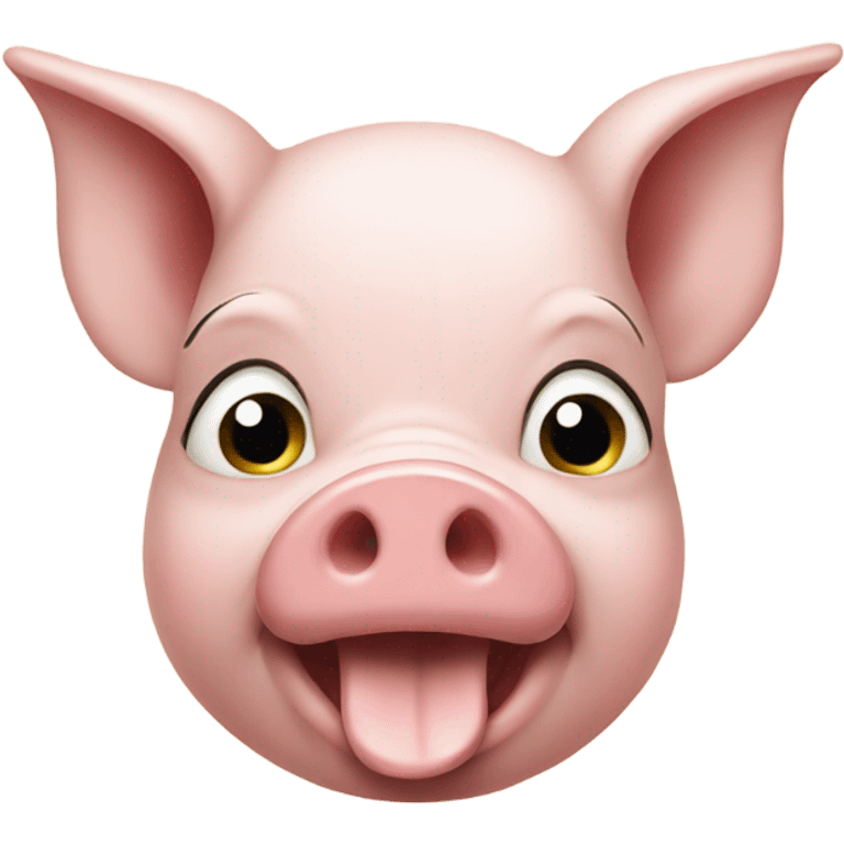 Pig eating emoji