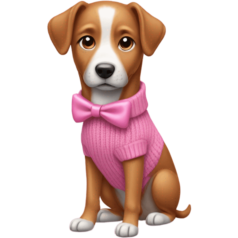 Dog in pink clothes emoji