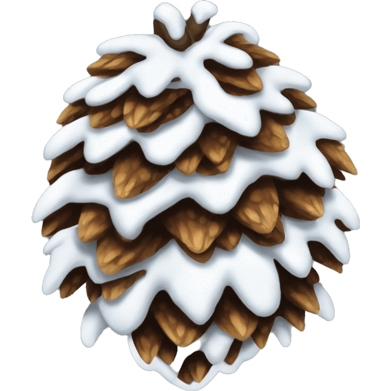 snowy spruce pine cone emoji