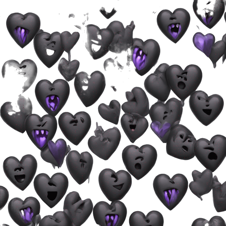 Goth heart emoji