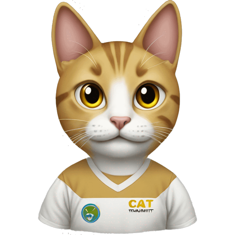 cat with tarumt university t-shirt emoji