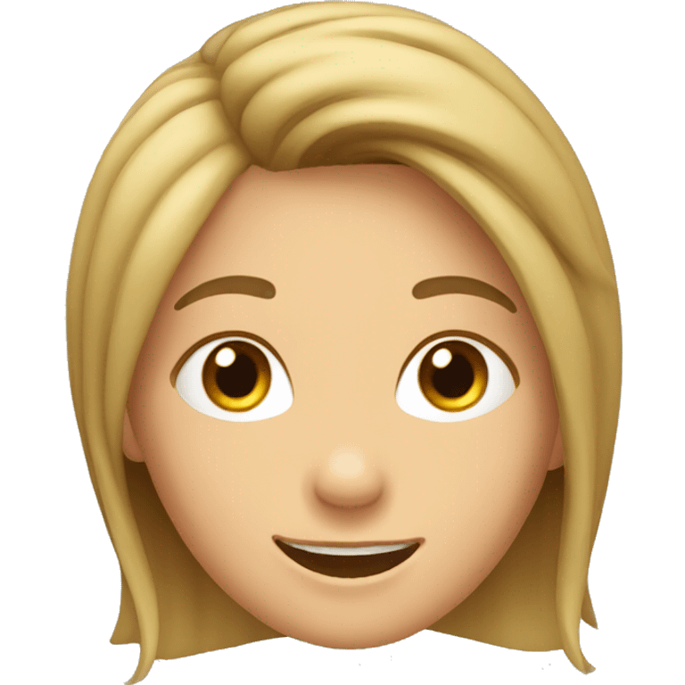 girl sliding hair behind ear smiling emoji