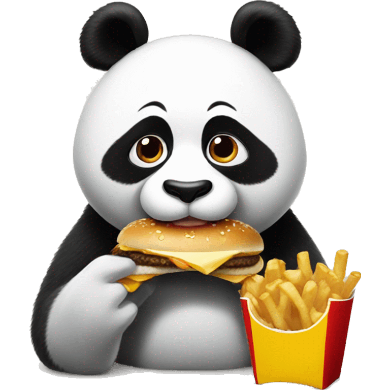 Panda eating McDonald’s  emoji