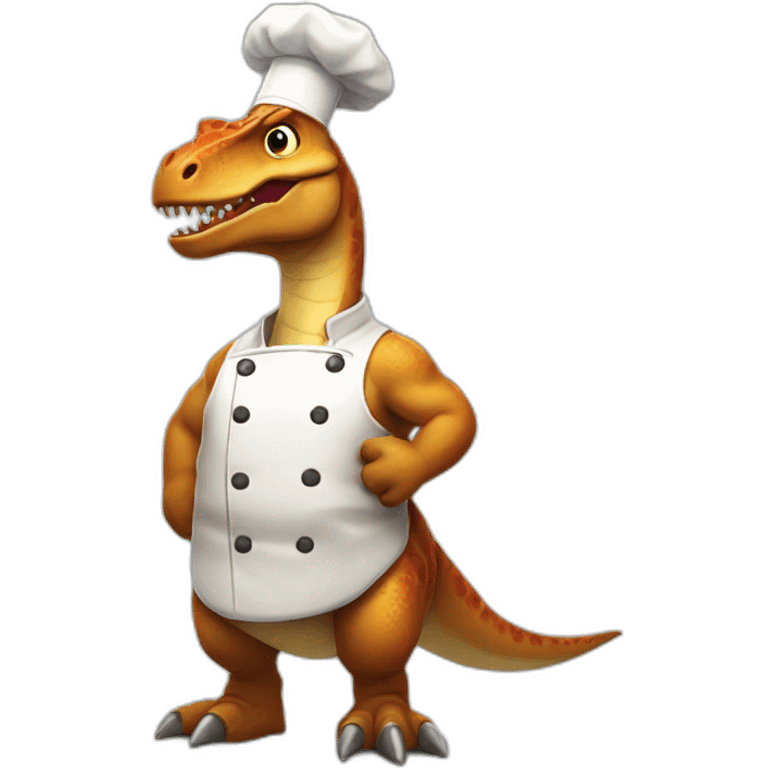 buff dinosaur chef emoji