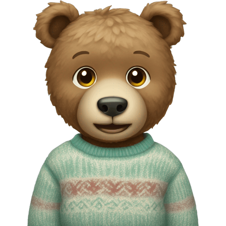 Teddy bear wearing sweater emoji