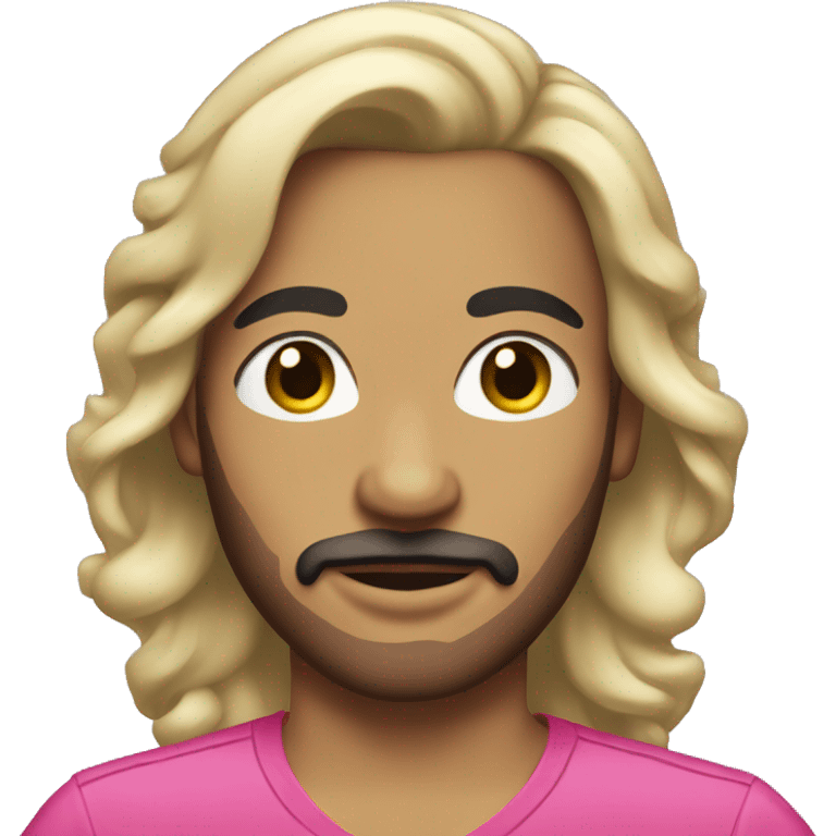 Cross dresser with facial hair emoji