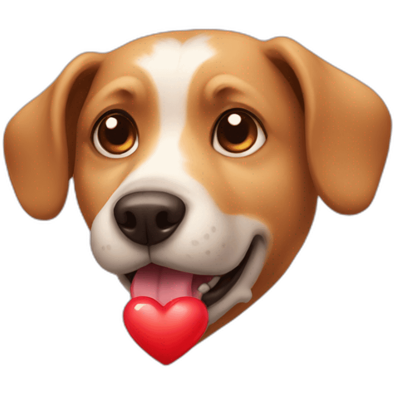 dog with heart emoji