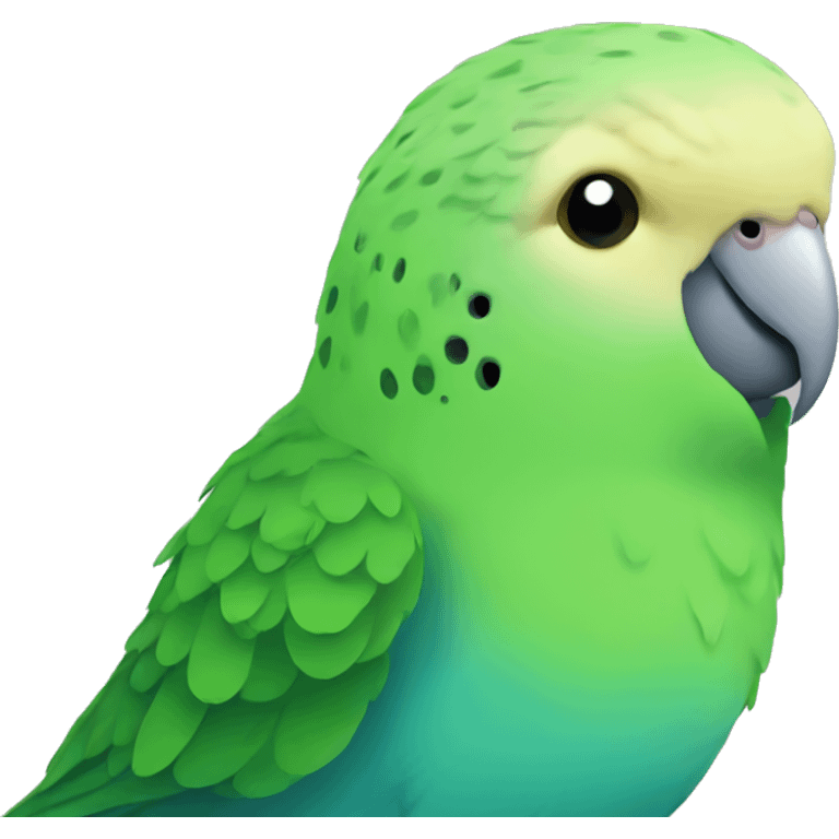 Green budgie emoji