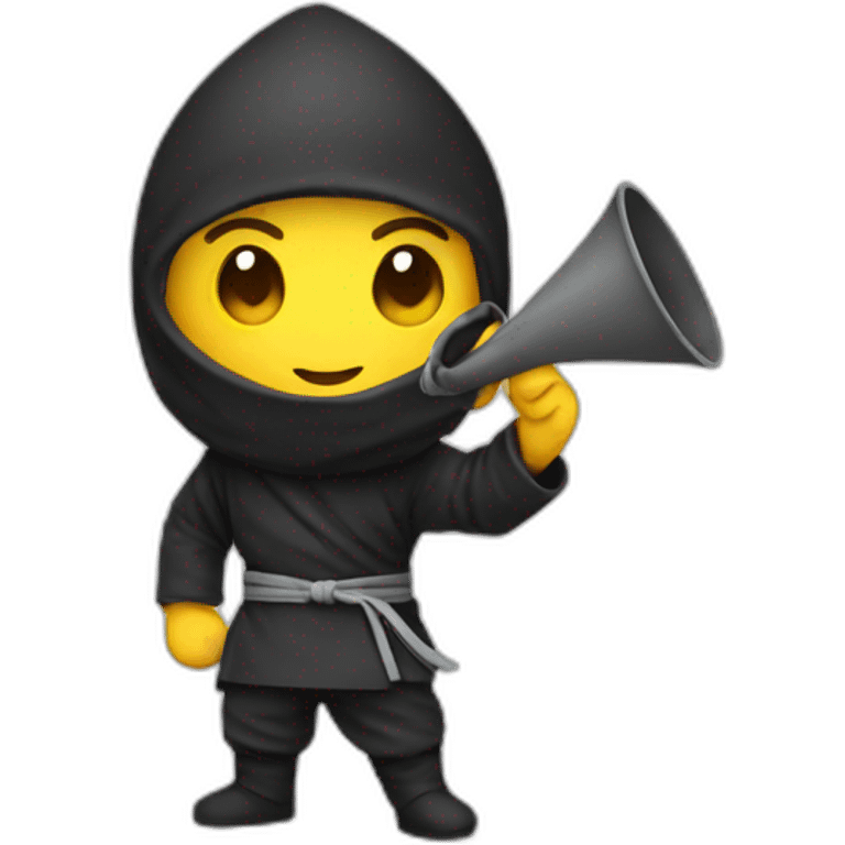 ninja holding funnel emoji