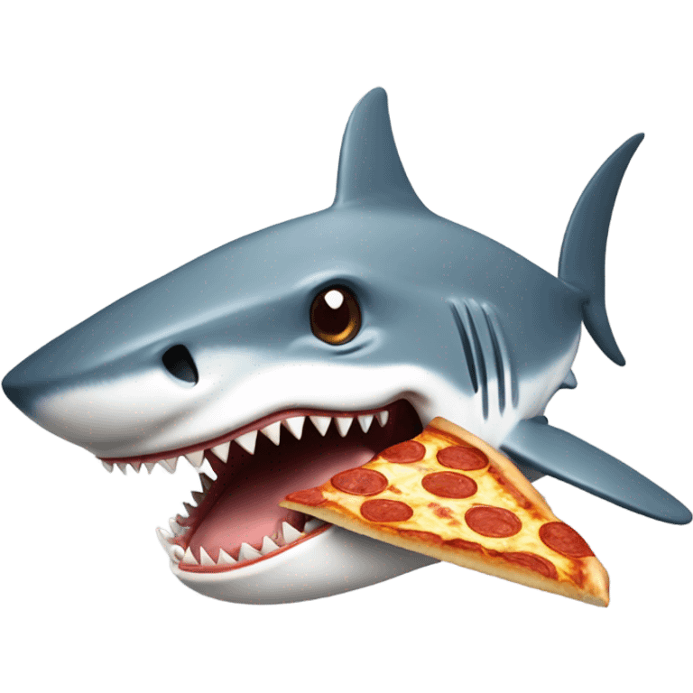 Shark eating pizza  emoji