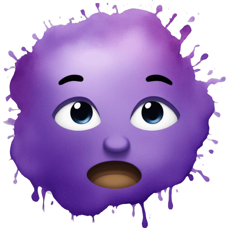 purple watercolor stain emoji