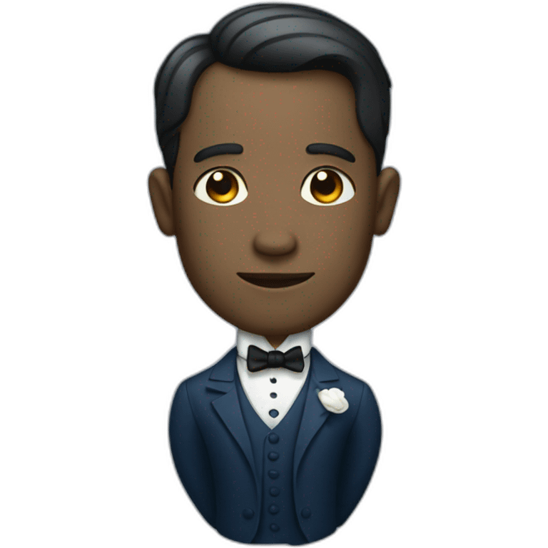 blue butler with little body and big head emoji