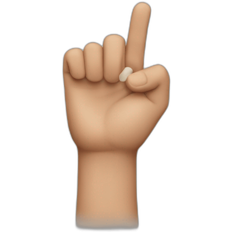 A man given finger emoji