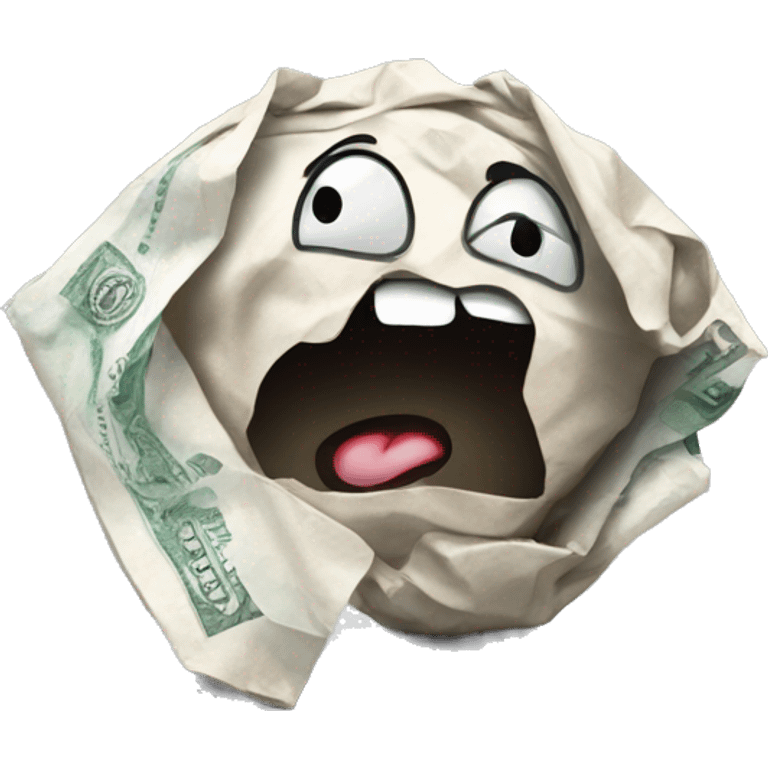 crumpled bill emoji