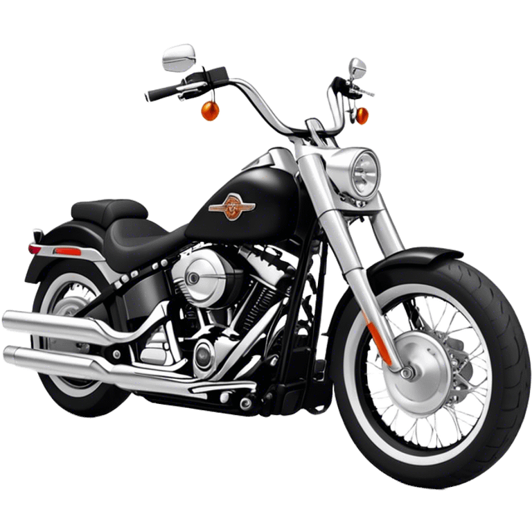 Harley-Davidson Cruiser - Harley-Davidson Softail (Model Year: 2021) (Iconic colour: Black) emoji