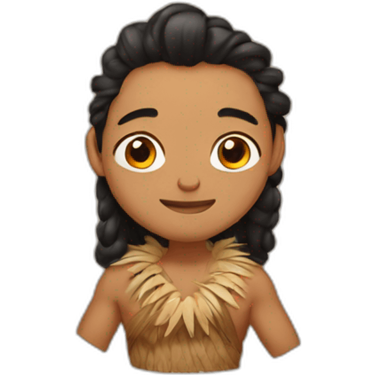 Vaiana with a gay emoji