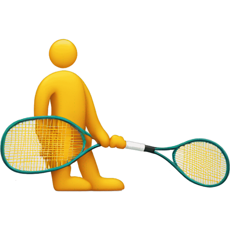 racquet player's back symmetric emoji