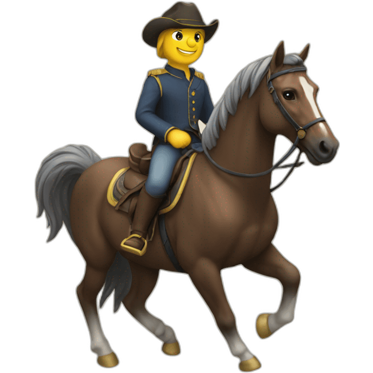 Chat sur cheval emoji