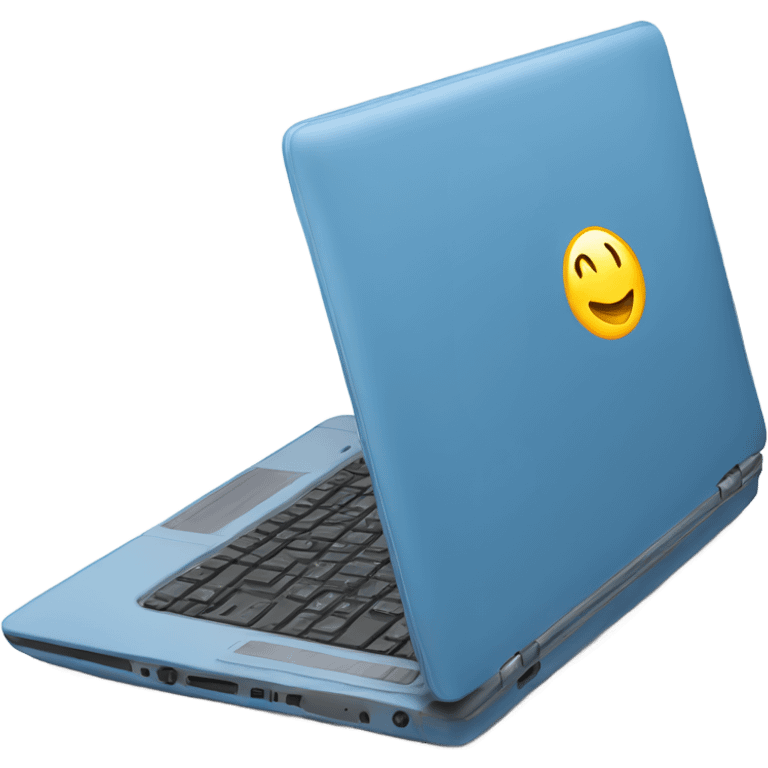 Laptop BLUE Very happy  emoji