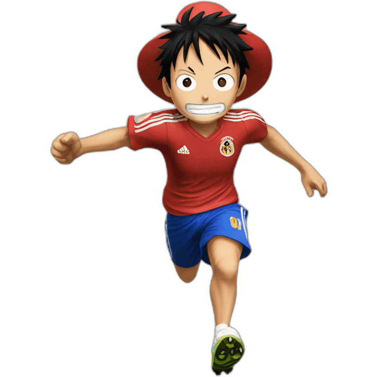 Luffy joue au foot emoji