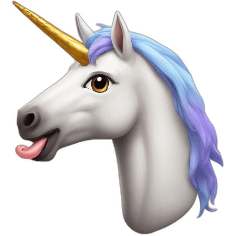 unicorn with a sausage horn emoji