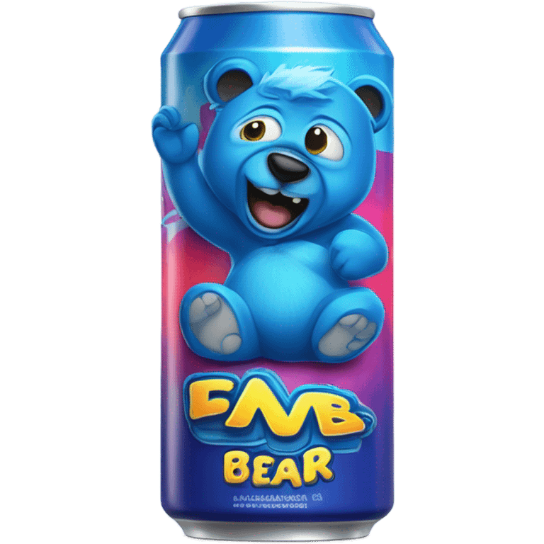 Blueberry Bear on an Energy Drink can emoji