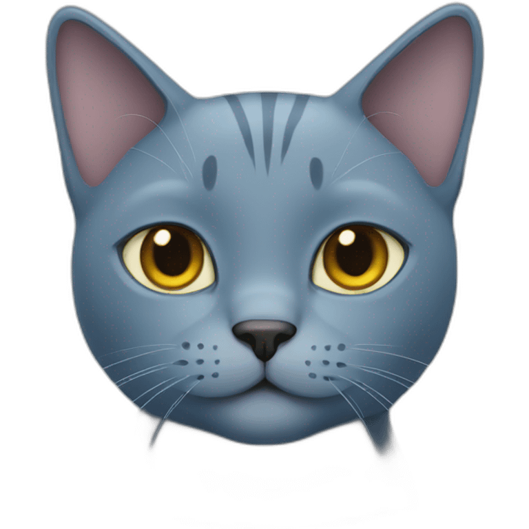 English Short Blue Cat emoji