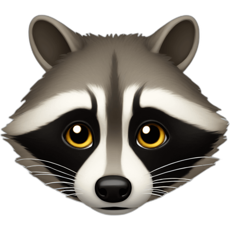 raccoon-upside-down emoji