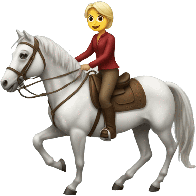 Me riding a horse.  emoji